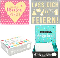 Depesche caja de regalo Happy Birthday con sonido y sobre para dinero