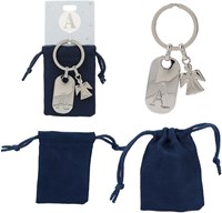 Depesche llavero ángel guardián letra N regalo bolsa de terciopelo-3