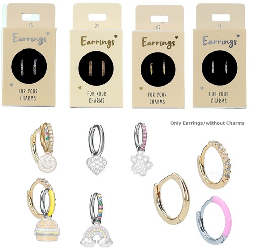 Depesche pendientes plata redondos blancos - joyas infantiles regalo-2