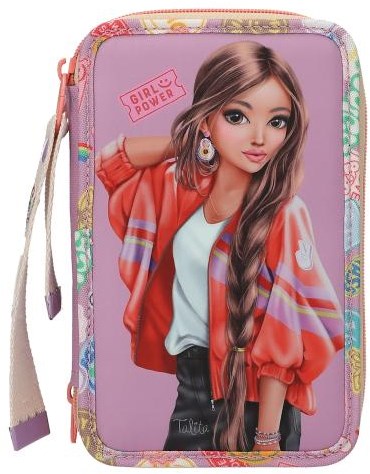 Depesche TOPModel estuche 3 compartimentos morado GIRL POWER completo-2