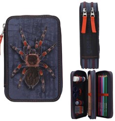 Depesche Adventure World estuche - 2 compartimentos, araña, azul, material escolar