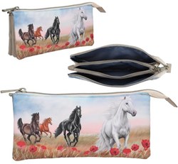 Depesche estuche TOPModel POPPY SAND - estuche beige con diseño floral