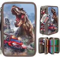 Depesche estuche dinosaurio - estuche escolar 3 compartimentos NEW WORLD