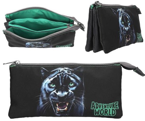 Depesche estuche pantera Adventure World - estuche escolar para niños