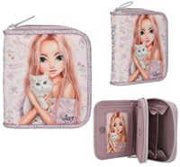 Depesche TOPModel monedero lila BLOOMING KITTY purpurina flores