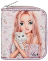 Depesche TOPModel monedero lila BLOOMING KITTY purpurina flores-2