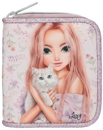 Depesche TOPModel monedero lila BLOOMING KITTY purpurina flores-2