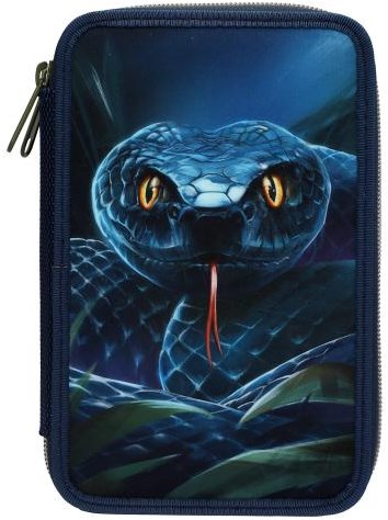 Depesche Adventure World estuche azul con araña - 2 compartimentos llenos-2