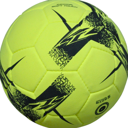 Megaform balón de futsal indoor amarillo SoftTouch fieltro talla 5-2