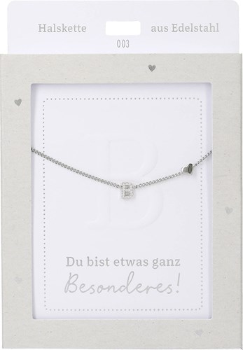 Depesche collar plata letra B corazón - joya regalo