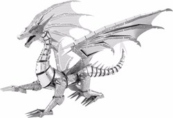 Metal Earth juguete de construcción ICONX Silver Dragon maqueta