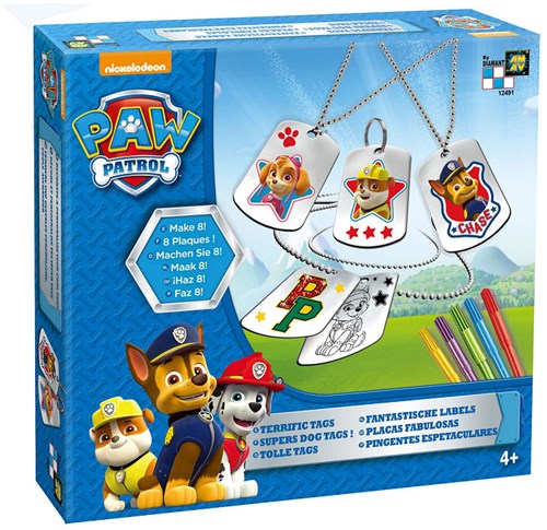 PAW Patrol Etiquetas Fantásticas set creativo - Diseña tus propios llaveros
