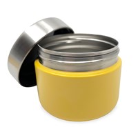 Smikkels caja de frutas acero inoxidable niños 420ml amarillo - snack escuela-2