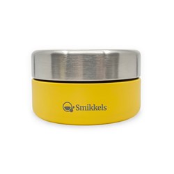 Smikkels - Bandeja de fruta de acero inoxidable 280ml - Amarillo