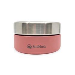 Smikkels - Bandeja de fruta de acero inoxidable 280ml - Rosa