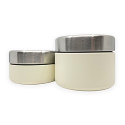 Smikkels - Set de bandejas para frutas de acero inoxidable - Blanco suave