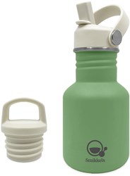 Smikkels botella infantil acero inoxidable verde 350ml - cantimplora escolar ecológica