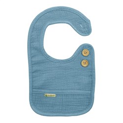 Smikkels babero de algodón S azul - babero bebé algodón orgánico
