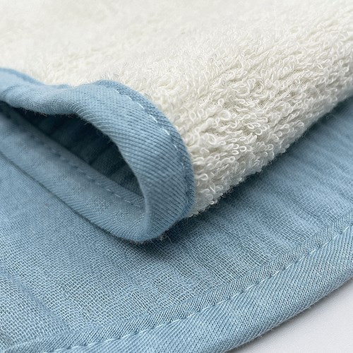 Smikkels baberos bandana para bebé set azul - algodón orgánico-3