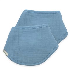 Smikkels baberos bandana para bebé set azul - algodón orgánico