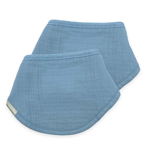 Smikkels - Babero bandana (2 piezas) - Azul