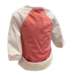 Smikkels babero con mangas - rosa - impermeable y sostenible