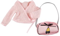 Kruselings ropa de muñeca chaqueta de ballet y bolso - conjunto rosa para muñeca bebé