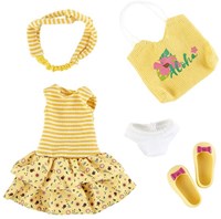 Kruselings ropa de muñeca Joy Summer Queen Outfit set de accesorios amarillo-2