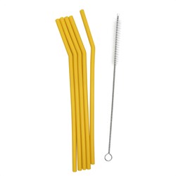 Smikkels - Pajitas de silicona - Amarillo