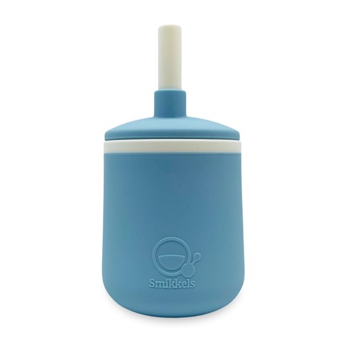 Smikkels - Vaso infantil de silicona - Azul