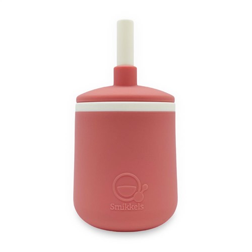 Smikkels - Taza infantil de silicona - Rosa