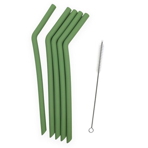 Smikkels - Pajitas de silicona XL - Verde