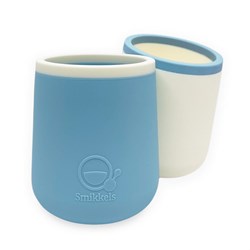 Smikkels vasos infantiles de silicona set azul - vasos irrompibles
