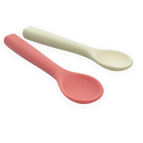 Smikkels - Cucharas de silicona (juego) - Rosa