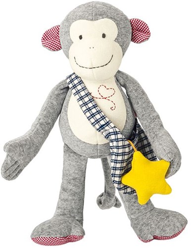 Käthe Kruse mono de peluche Carlo 35 cm gris - suave peluche infantil