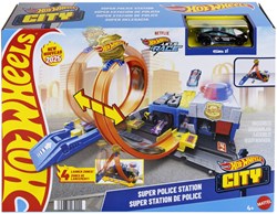 Hot Wheels juguete City Super Comisaría de Policía - Set de policía