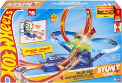 Hot Wheels pista de acrobacias Crash en el Aire set de juguete pista de carreras