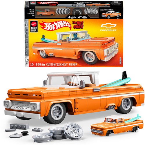 Hot Wheels set de construcción Custom '62 Chevy Pickup - 858 piezas - Juguete de coche