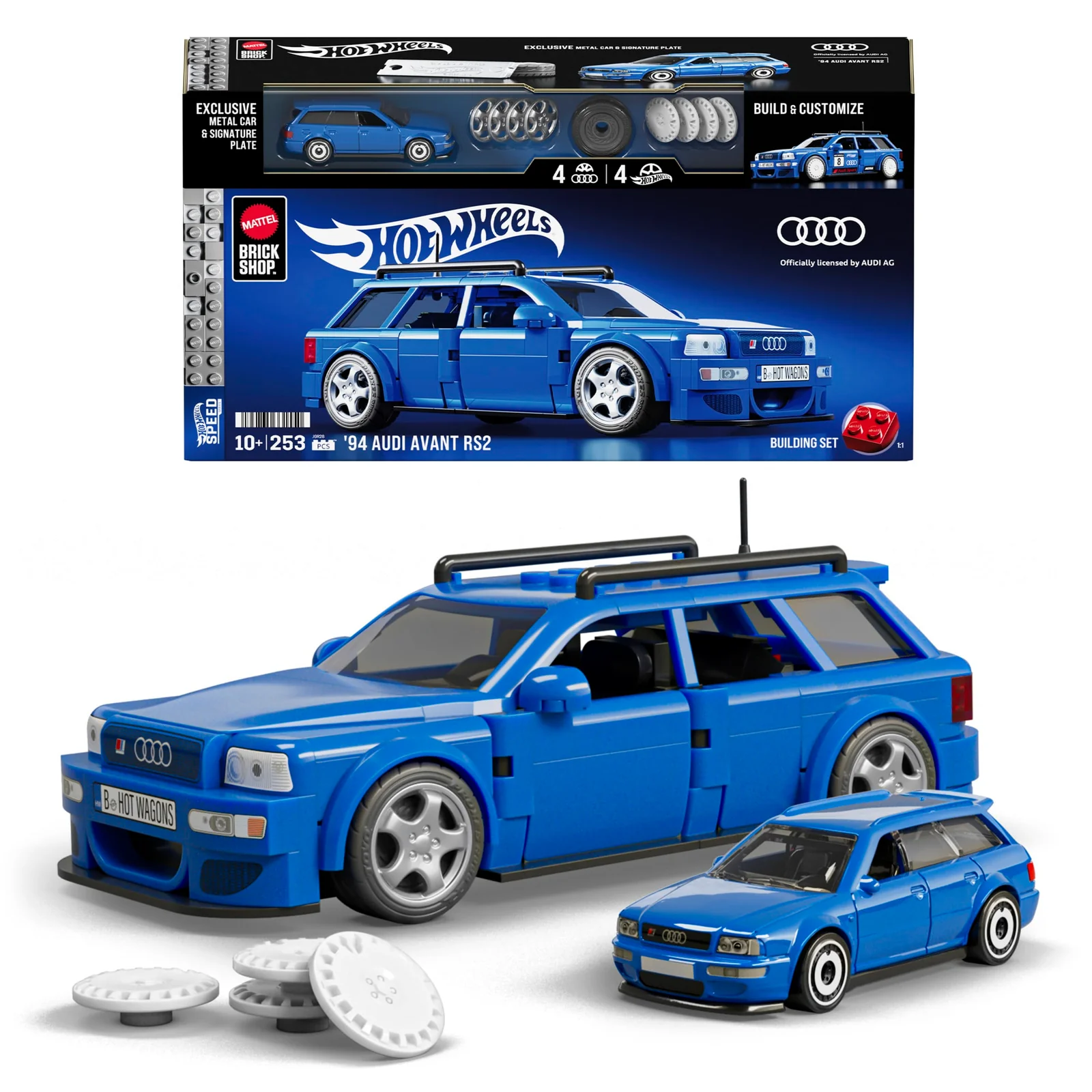 Hot Wheels set de construcción - '94 Audi Avant RS2 - Coche de juguete - 252 piezas