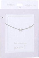 Collar Depesche Heart of Gold plateado con letra N mujer