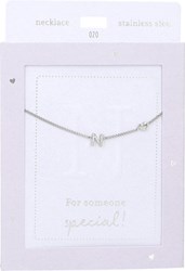 Collar Depesche Heart of Gold plateado con letra N mujer