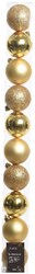 Decoris bolas de Navidad plástico oro 6cm set lujo con purpurina árbol