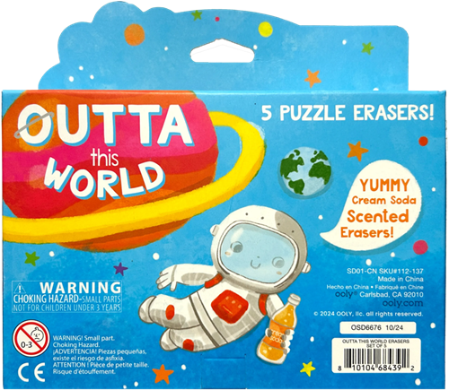 Ooly gomas perfumadas set - tema espacial - 5 piezas - gomas puzzle-2