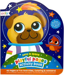 Ooly libro de actividades mascotas en el espacio con pegatinas y juegos