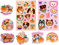 Ooly Stickiville pegatinas - cachorros y melocotones - perfumadas - 2 hojas-3