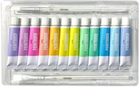 Ooly set de pinturas acrílicas colores pastel - 12 colores y 2 pinceles pintura-3