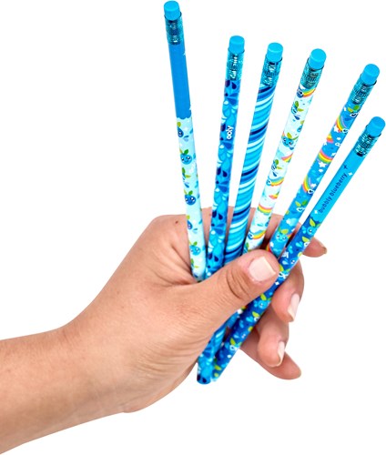 Ooly lápices grafito perfumados arándano - set de 6 lápices divertidos-3