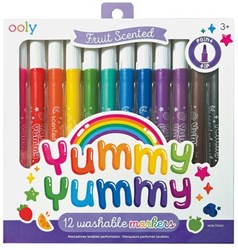 Ooly rotuladores perfumados Yummy Yummy - set de 12 marcadores frutales y coloridos