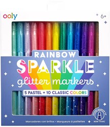 Ooly - Rotuladores con purpurina Rainbow Sparkle