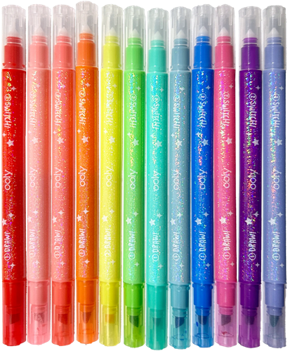 Ooly rotuladores con purpurina que cambian de color - set de 12 - bolígrafos creativos-2
